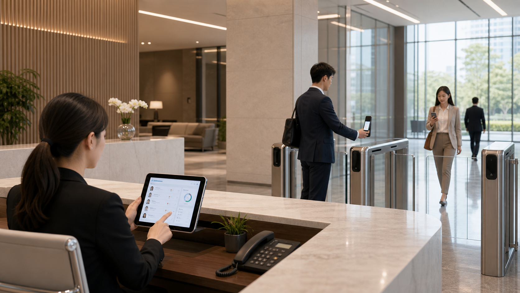 櫃台從資料輸入台轉成服務節點，現場人員可以用系統協助例外狀況與旅客需求