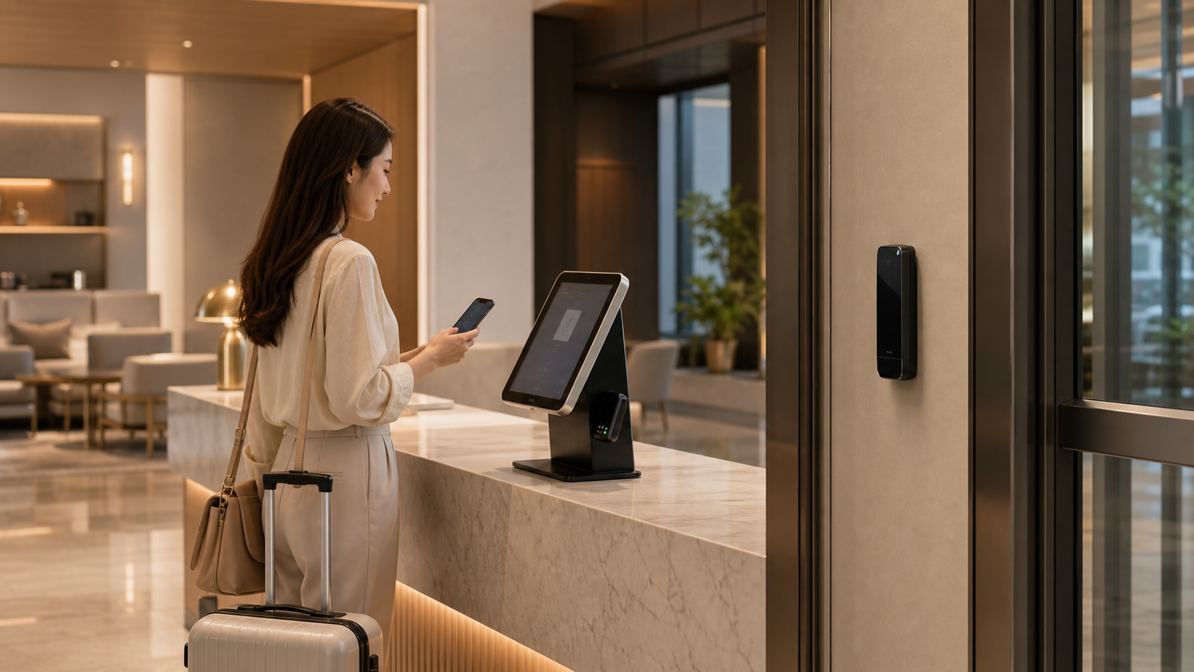 自助入住 kiosk 讓旅客在抵達時自行完成報到、資料確認與取卡流程
